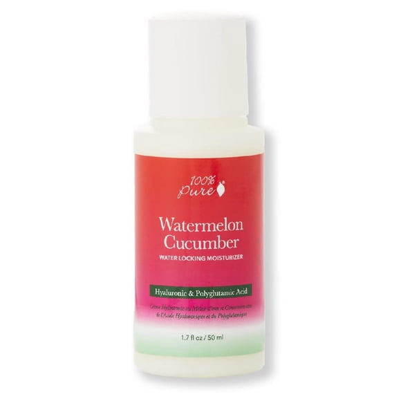 Hidratante PURO con bloqueo de agua, sandía y pepino, potenciador de hidratación facial natural con ácido hialurónico, crema facial antienvejecimiento que repone y apaga el cuidado de la piel seca,