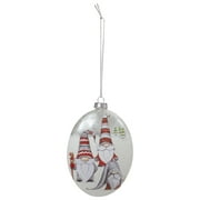 4.75" Gnome Sweet Gnome Glass Oval Christmas Ornament