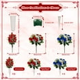 thumbnail image 6 of Lyacmy Artificial Cemetery Flowers with Vase ,Set of 2 Artificial Rose Bouquet Graveyard Memorial Flowers for Cemetery Headstones Decoration, 6 of 12