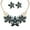 Blue, variant on 6 Sets Women Rhinestone Flower Statement Pendant Necklace Earrings Jewelry Set,Blue