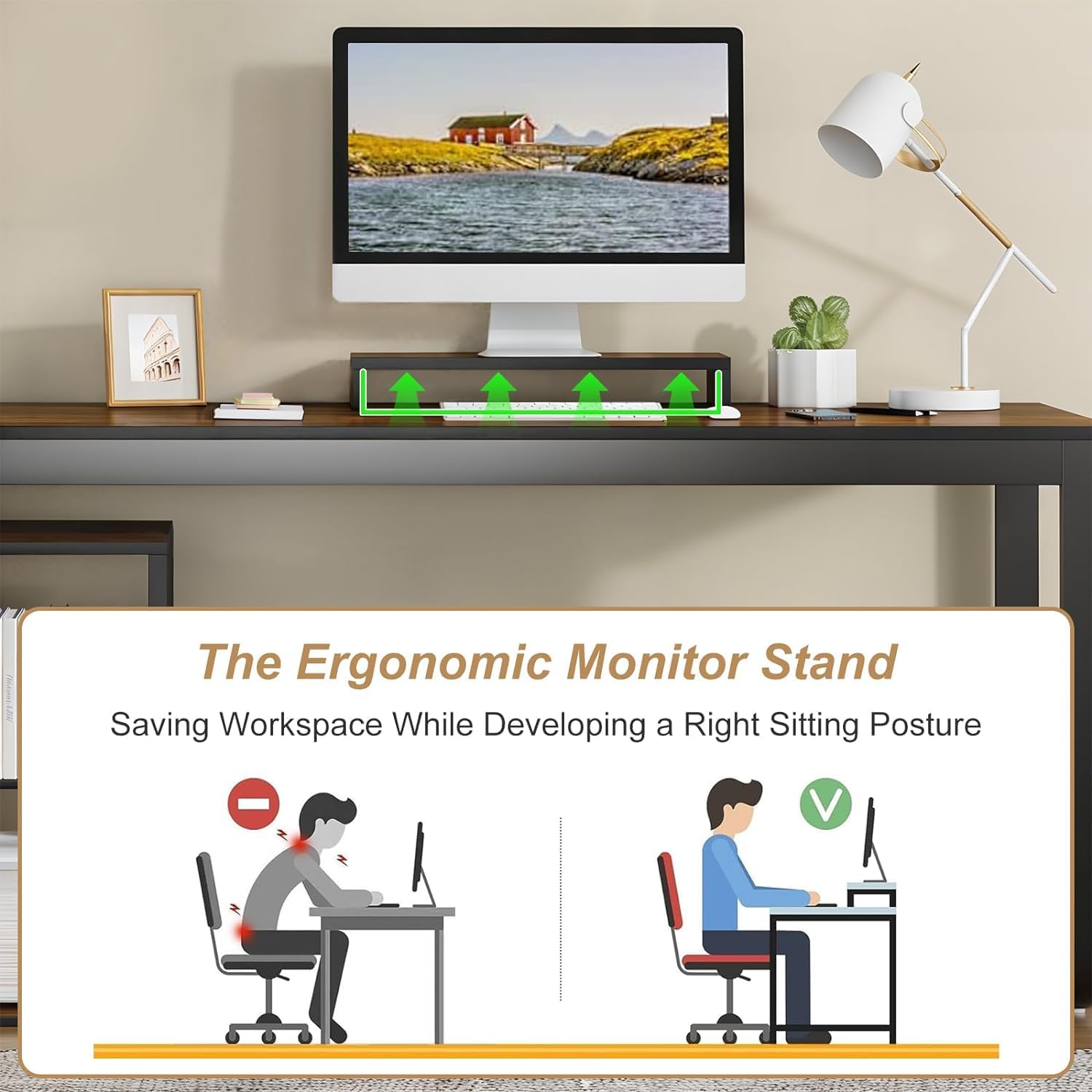 DreamCurship 55 Inch Reversible L Shaped Desk with 3 Storage Drawers, Computer Desk with Shelves and Monitor Stand, Corner Desk for Small Spaces, Black