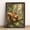 Squirrel, variant on 12x16in Framed Sunlit Deer in Flower Garden Wood Print, Whimsical Wildlife Oil Painting Wall Art for Bedroom Living Room Home Decor
