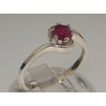 thumbnail image 2 of LBG British Made 9k White Gold Natural Ruby Womens Engagement Ring - 33 size options - Size 10.5, 2 of 5
