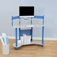 thumbnail image 5 of Studio Designs Petits Espaces Coin Ordinateur Bureau Bureau d'Étude, Bleu, 5 of 5