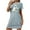 Blue, variant on Xfvqtps Womens Nightgown Cute Chest Print Ghost Cropped Short Sleeve Crewneck Solid Color Fashion Comfortable Pajamas Pink
