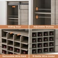 thumbnail image 3 of AKDSteel 47" Farmhouse Coffee Bar Cabinet – Wine Bar Sideboard with 16 Glass Rack, Storage Shelves & Sliding Barn Door, Buffet Cabinet for Kitchen & Dining Room, 3 of 7