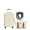 White-Brown, variant on Travelhouse Carry on Luggage Set 3 Piece hardshell TSA Lock Spinner Wheels Suitcase with Travel Bag and Neck Pillow.(Black)