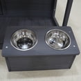 thumbnail image 7 of Demi Bonn 44" Wooden Dog House Outdoor Large Dog Kennel Weatherproof with Small Doors that Can Be Locked, Terrace for Small to Medium Dogs, Gray, 7 of 7