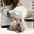 thumbnail image 6 of Farm Highland Cow Dish Towels for Kitchen Soft Tea Towel Set of 4 Absorbent Dishcloths Hand Towels for Drying Dish Cloths 28" x 18" Washcloth Gift, 6 of 7