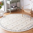 thumbnail image 2 of SAFAVIEH Casablanca Daisy Diamond Area Rug, Ivory/Black, 6' x 6' Round, 2 of 8