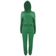 thumbnail image 4 of WIZUTIZ 2 Piece Set for Women Women's Fashionable Sweater Solid Casual Long Sleeve Hoodie Sweatershirts Round Neck Tops, 4 of 4