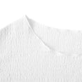 thumbnail image 6 of Miluxas Women's Ruffle Hem Short Dress V Neck Cap Sleeve T Shirt Dress Casual Summer Beach Vacation Outfits White, 6 of 7