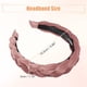 thumbnail image 5 of Diademas anchas sólidas, moda antideslizante, aro de pelo rosa, 1.18 pulgadas de ancho, para mujeres niñas, 5 of 7