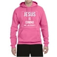 thumbnail image 2 of Wild Bobby Jesus Is Coming Are You Ready? Inspirational/Christian Unisex Graphic Hoodie Sweatshirt, Neon Pink, Medium, 2 of 5