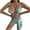 Mint Green, variant on Bzhegqhd Womens Bikinis High Waist Clearance,Women's Solid Color Sexy Bikini Backless Drawstring Strap Split Swimsuit Three Piece Set