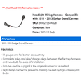 thumbnail image 2 of Headlight Wiring Harness - Compatible with 2011 - 2013 Dodge Grand Caravan 2012, 2 of 2