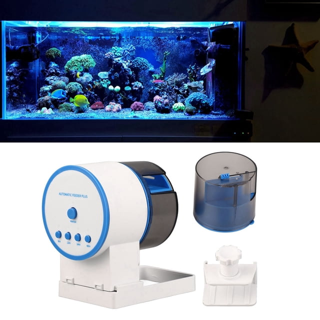 Dispensador de Alimentos de Peces, Función de Sinconizació de dispensador de Alimentos de Pescado Auticó Ajustable Para Peces