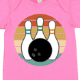 thumbnail image 4 of Inktastic Bowling Pins Ball Bowler Retro Sunset Boys or Girls Baby Bodysuit, 4 of 5