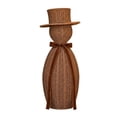 thumbnail image 4 of Clearance! Christmas Rattan Snowman with Bow, Christmas Winter Farmhouse Decor Gift, 14", 4 of 5