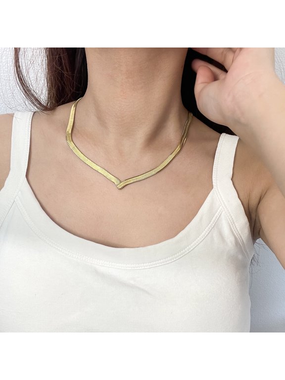 Titanium Steel Snake Bones Chain Blade Chain Necklace