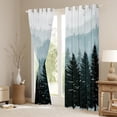 thumbnail image 3 of Feelyou Grey Blue Pine Tree Black Out Curtains, Jungle Plant Botanical Curtains Pack of 2 (42x63 Each), Nature Scenery Print Bedroom Curtains, Curtains and Drapes Room Decor, 3 of 6