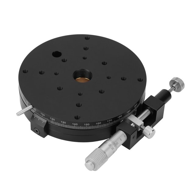 Plataforma giratoria R, Etapa de rotación manual R110 Etapa de rodamiento de precisión Etapa de rotación manual Rendimiento lleno de energía VoborMX herramienta
