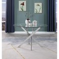 thumbnail image 4 of Rond 45 "x 45" 5pc Verre Clair Dînette Sertie de Chaises Roses, 4 of 5