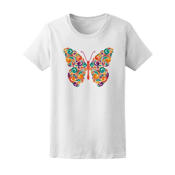 Amazing Colorful Butterfly Tee Women's -Image by Shutterstock