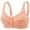 Pink, variant on Women’s Front Closure Wireless Bra, Adjustable Strap Lace Trim Everyday Comfort Support Bra Pink XXXXL