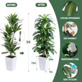 thumbnail image 4 of Árbol artificial de dracaena con maceta blanca, decoración de interiores, oficina, casa, regalo de inauguración, 4 of 4