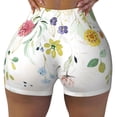 thumbnail image 2 of Balery Wildflowers Printed Workout Shorts for Women Seamless Scrunch Short Gym Yoga Running Sport Active Exercise Fitness Shorts-X-Large, 2 of 8