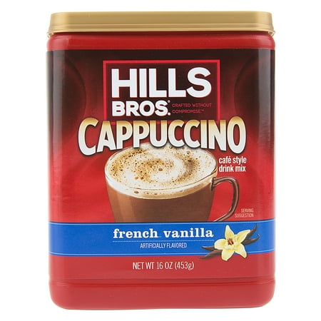(2 Pack) Hills Bros. French Vanilla Cappuccino Instant Coffee Powder Drink Mix, 16 Ounce