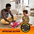 thumbnail image 3 of BESTSKY Electric Fire Truck Kids Toy - with Bright Flashing 4D Lights & Real Siren Sounds | Bump and Go Firetruck for Boys | Fire Engine Toy Trucks, 3 of 6