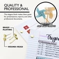 thumbnail image 4 of BAZIC Brass Plated Fasteners 1 Inch, Round Head Paper Fastener Brads (100/Pack), 2-Pack, 4 of 6