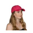 thumbnail image 1 of Womens Flower Sequin Trim Baseball Cap - Fuchsia, 1 of 2