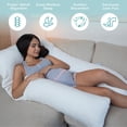 thumbnail image 3 of Pharmedoc Pregnancy Pillows, U-Shape Full Body Pillow – Air White Cover – Pregnancy Pillows for Sleeping – Body Pillows for Adults, Maternity Pillow and Pregnancy Must Haves, 3 of 7