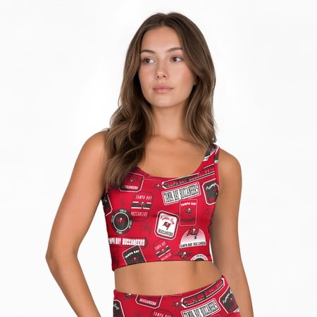 Women s Concepts Sport Red Tampa Bay Buccaneers Grady Allover Print Bralette