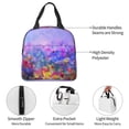 thumbnail image 3 of Fotbe Colorful Purple Cosmos Flower Bolsa Térmica con Estampado y Forro de Aluminio Grueso Bolsa de Almuerzo con Bolsillo Frontal para Hombres y Mujeres, Ideal para Trabajo, Escuela, 3 of 7