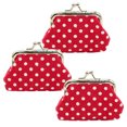 thumbnail image 1 of Mini monedero de lona con lunares para mujer, bolso pequeño de estilo étnico retro, 1 of 5