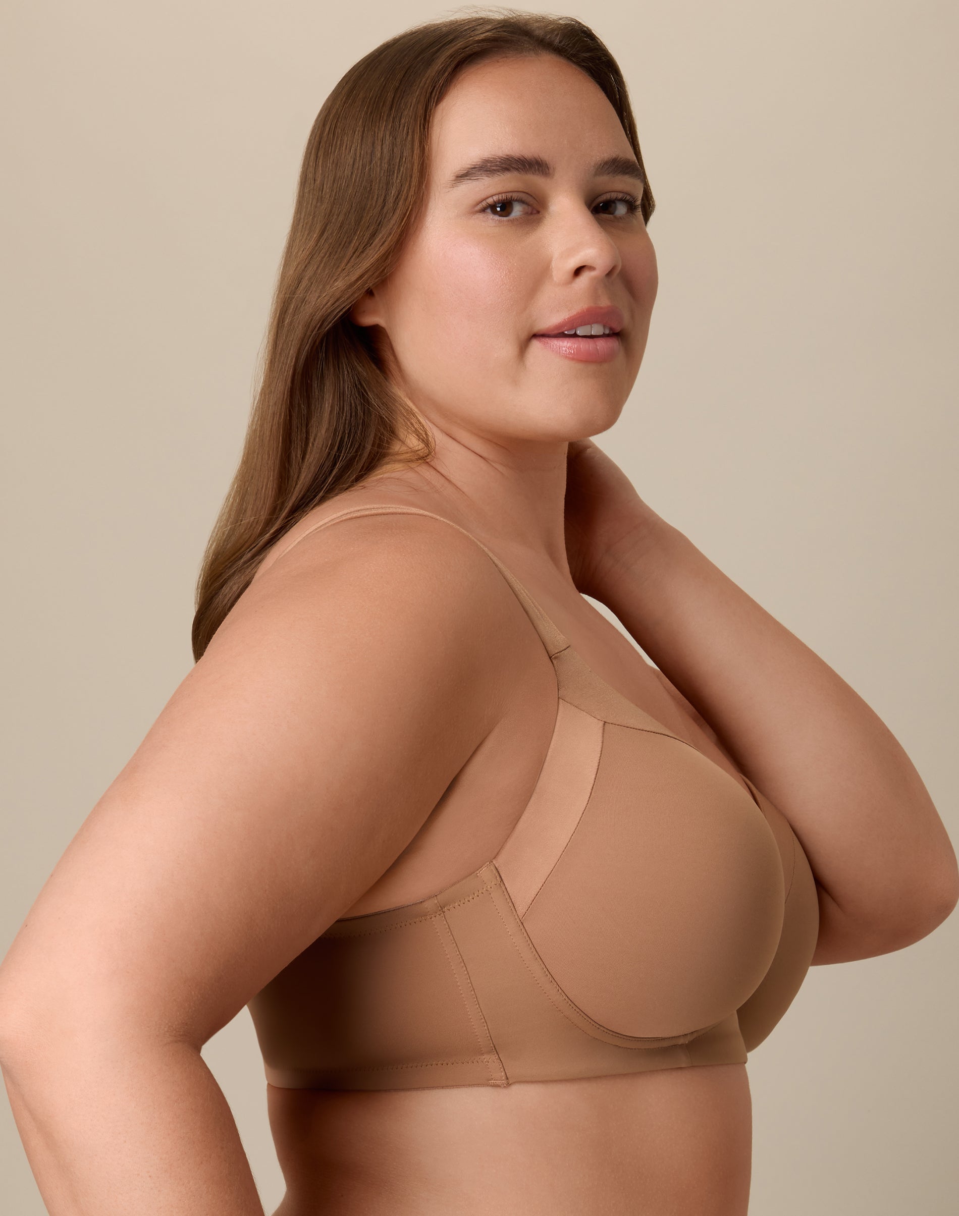 Playtex Full-Coverage Balconette Bra, Moisture-Wicking  Dark Iced Brown 38DD Women's