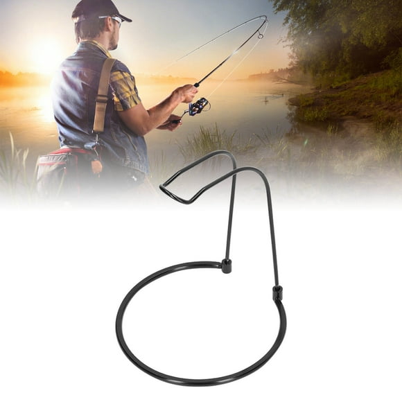 Support de Moulinet en Acier Inoxydable en Forme de U Cadre Supérieur Base Ronde Léger Support d'Équipement de Pêche