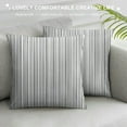thumbnail image 3 of JEUXUS  Black and White Ticking Stripe Decorative Square Throw Pillow Case Covers, 3 of 5