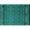 thumbnail image 1 of Ahgly Company Indoor Rectangle Abstract Turquoise Blue Modern Area Rugs, 3' x 5', 1 of 4