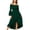 Green, variant on Halloween Dress Womens Flowy Gothic Medieval Renaissance Outfits Off Shoulder Ruffled Long Sleeve High Low Dresses (XL, Wine)