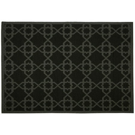 Pawleys Island Original Collection - Pawleys Island Antebellum Black Geometric Indoor/Outdoor Area Rug