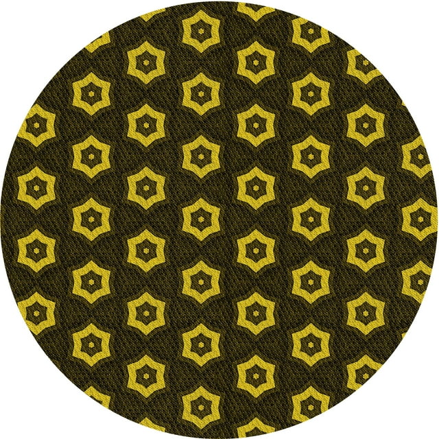 Ahgly Company Machine Washable Indoor Square Transitional Midnight Gray Area Rugs, 3' Square