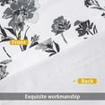thumbnail image 4 of DriftAway Sylvia Floral Botanical Herbs Watercolor Printed Pattern Lined Blackout Window Curtain Grommet 52" x 84", Black White, 4 of 7