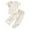 Beige, variant on Girls Solid Color Outfit Set Crew Neck Short Sleeve Top Summer 2 Piece Matching Long Pants Bundle Kids Ages 9M-7Y Casual Daily Wear Set Clothes Set