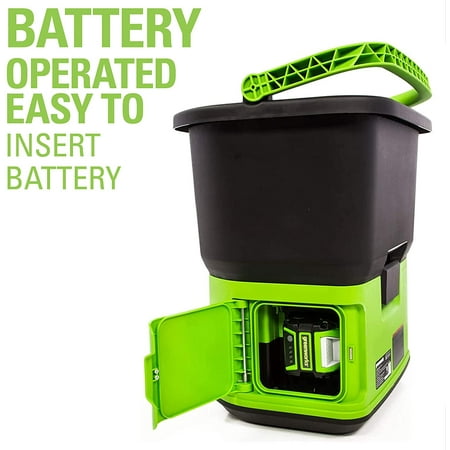 Greenworks - 800 PSI 40-Volt Cordless Bucket Pressure Washer (Battery not Included) - Black/Green