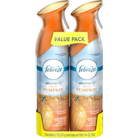 Febreze Air Effects Fresh-Fall Pumpkin Air Freshener, 9.7 oz, 2 ct